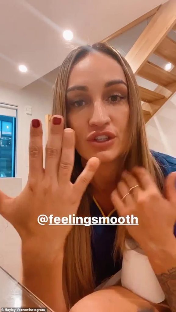 Hayley Vernon  showing her nails