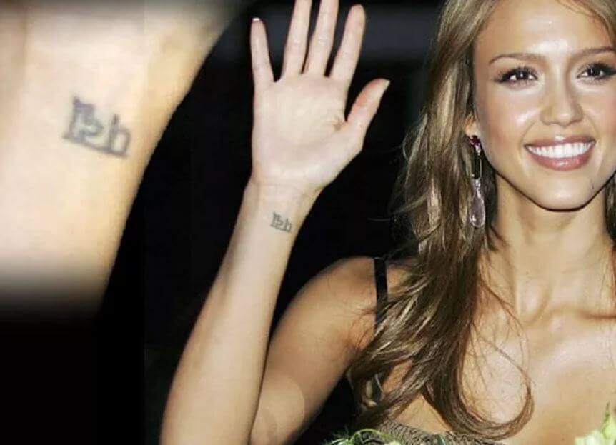 Jessica Alba has tattooed 'Padma' on her wrist