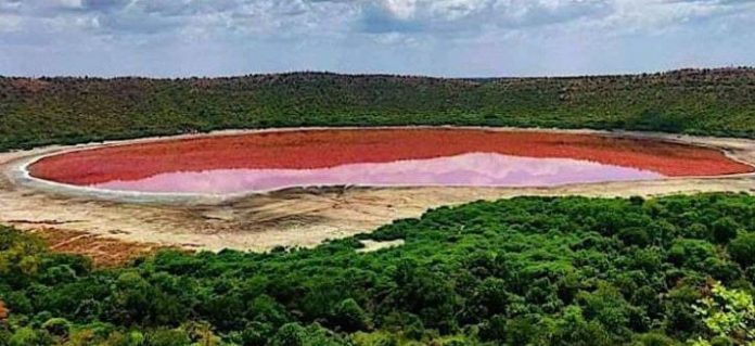 50,000 Year Old Lonar Lake Turned Pink Overnight And Locals Are Baffled